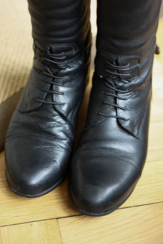 Les bottes sont maintenant propres.